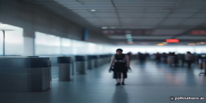 Airport check-in counters in the early morning