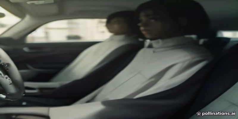 Business guests seated in the rear of a sedan