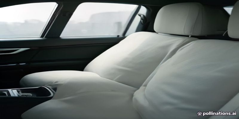 Comfortable rear seat with blanket and pillow