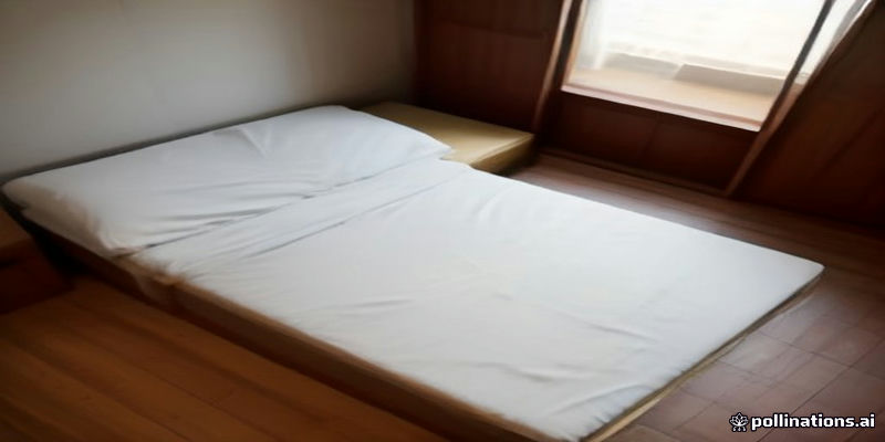 Cozy hanok guest room with floor mattress and paper doors