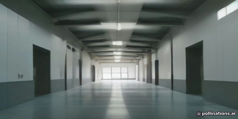 Exhibition hall entrance with taxis and shuttles