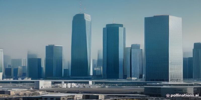 Modern business district skyline near Incheon