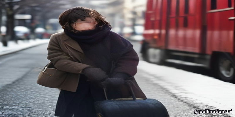 Packed suitcase with coat scarf and gloves
