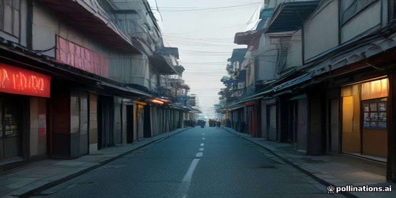Quiet Seoul street during a holiday